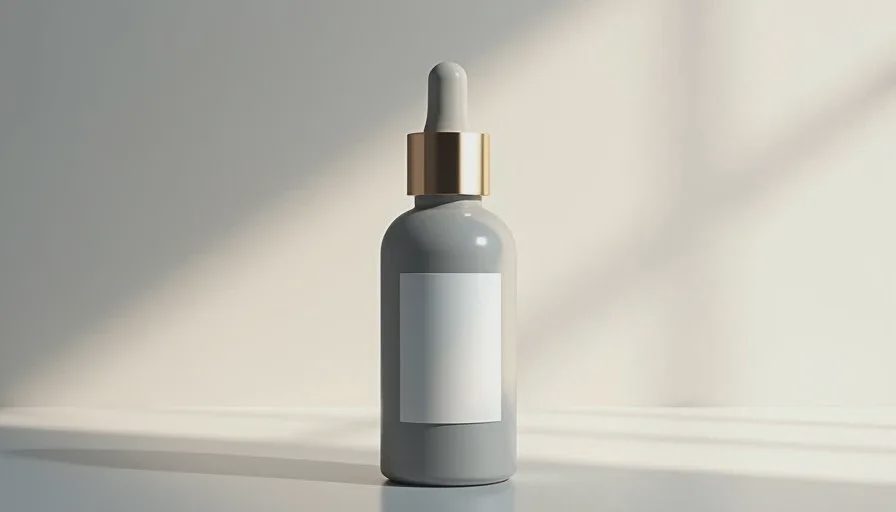 Vague prompt result: polished but inaccurate skincare bottle First Image2.5 result from a vague “beautiful premium” prompt showing smoothed proportions and unwanted gloss on a serum bottle