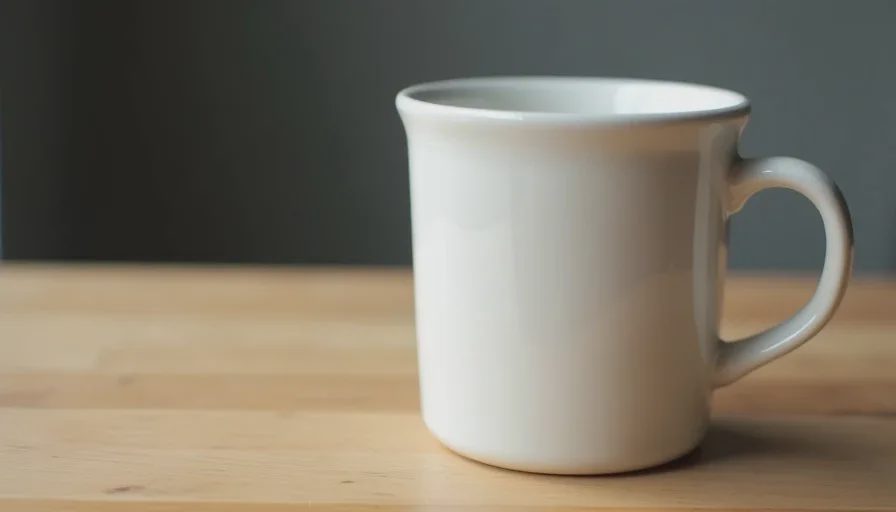 Improved result after small targeted prompt revisions Revised Image2.5 image of the same white ceramic mug with improved handle and dry matte surface