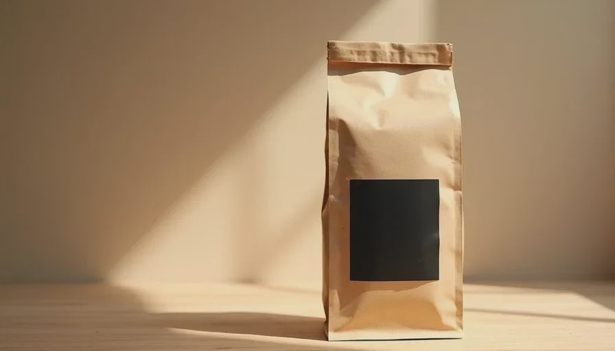 Final delivered image after targeted revisions for the real ad brief Final usable Image2.5 ad image of the kraft coffee bag with accurate proportions, dry paper texture and clean lower third for text