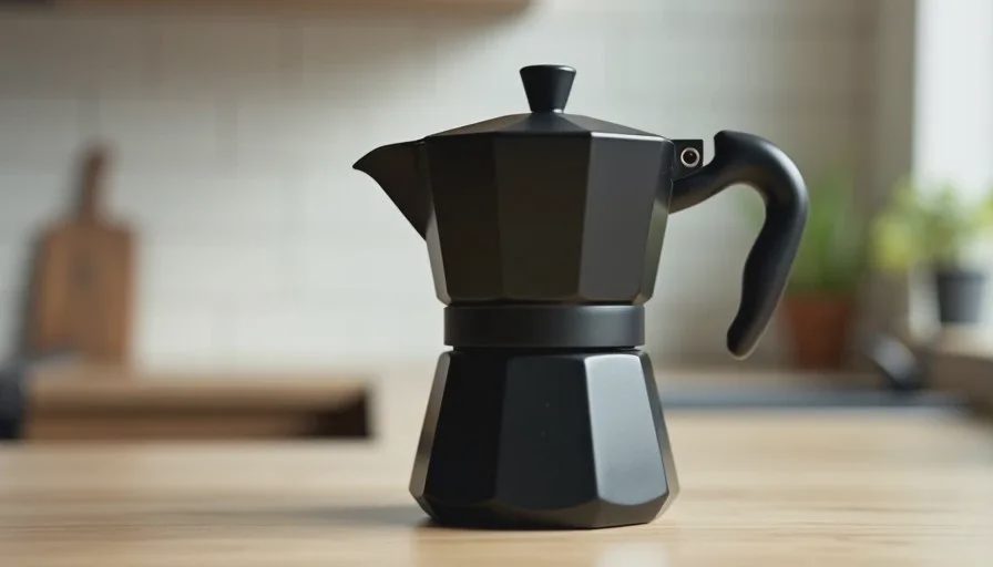 Starting point: polished but unconvincing product generation First weak Image2.5 generation of a matte black ceramic pour-over kettle showing proportion, material, and light problems