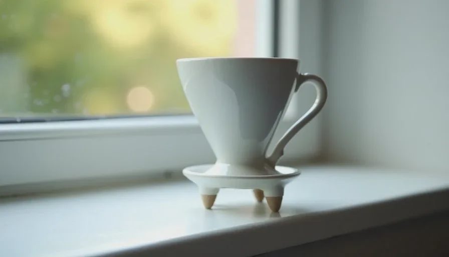 Reinforced Image2.5 windowsill scene of the same ceramic dripper after adding proportion and material anchors for better consistency