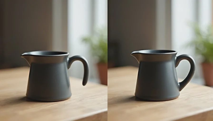Example of a successful targeted revision that turned a near-miss into a usable frame Side-by-side example of a revised Image2.5 product image after a targeted material and proportion fix